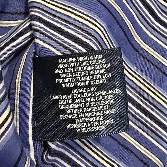 Polo Ralph Lauren Shirt Boys Size 5 Blue White Striped Button Down Long Sleeve - Picture 9 of 10